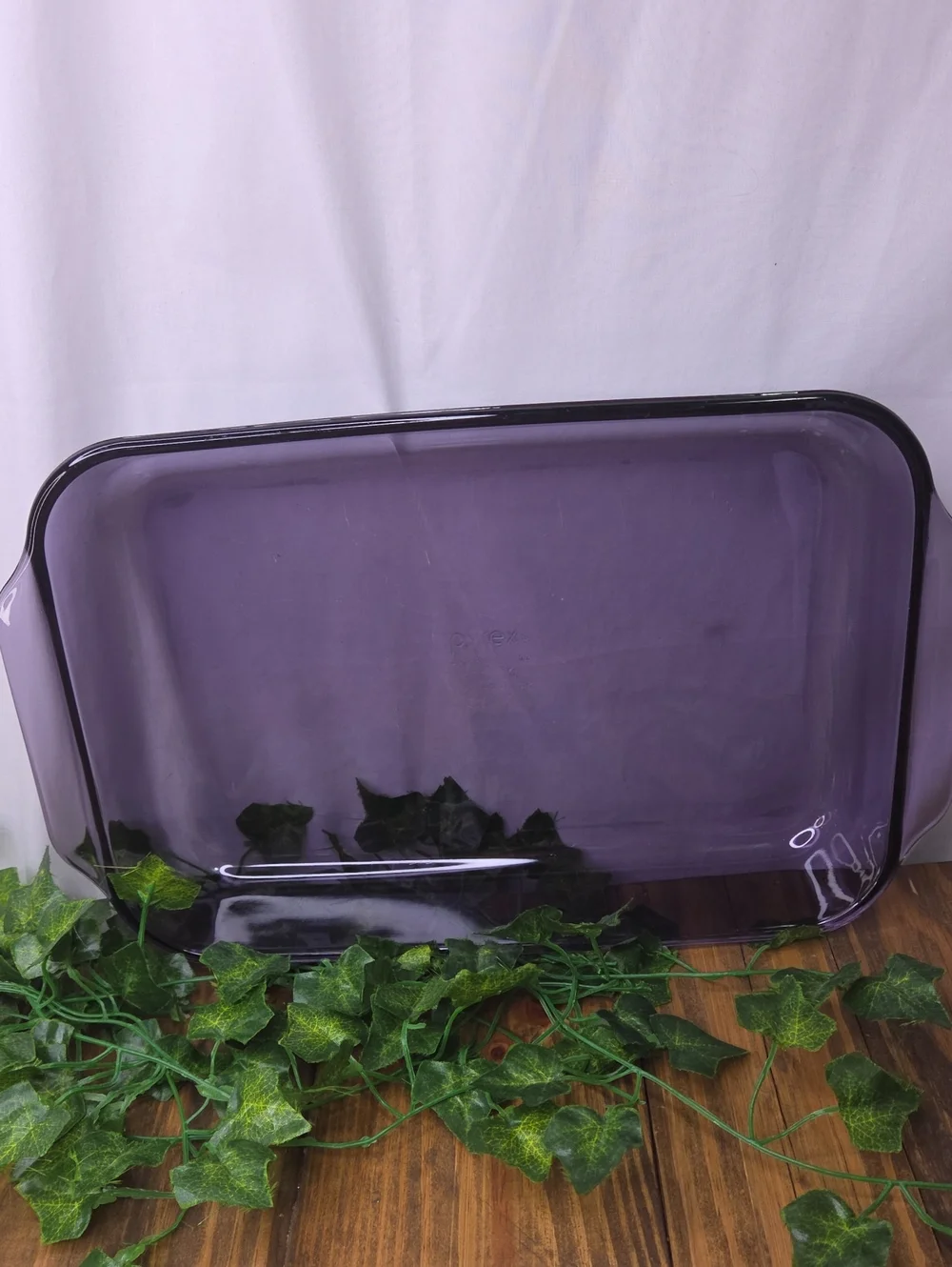 Pyrex. Vintage. Smoky Purple Glass Baking Dish.